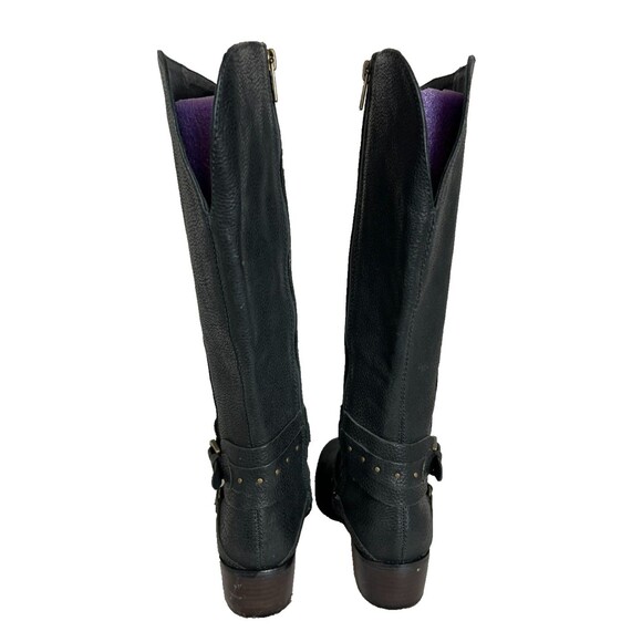 Ugg Australia Women Black Leather Riding Style Fashion Boots Size 5 F29013G - Picture 6 of 12